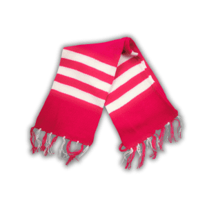 Pink and White Stripe Stylish Woolen Muffler for Men and Women