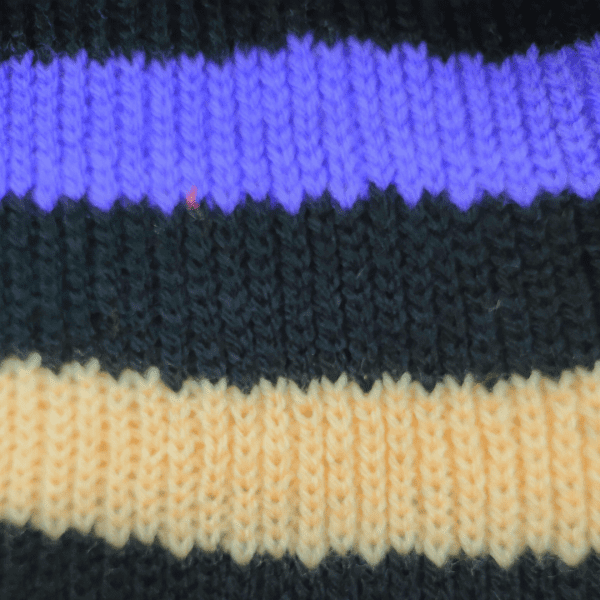 Black Yellow and Purple Winter Cap Hat Unisex Design for Men and Women - Image 3