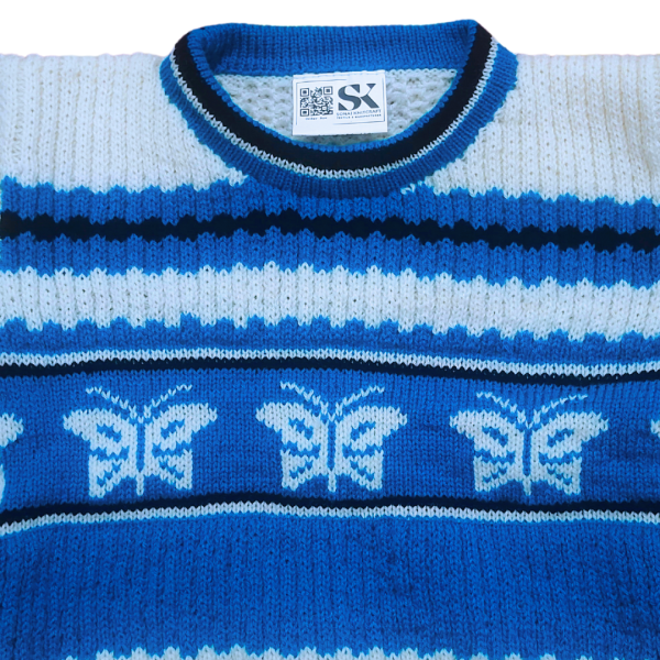 Stylish Butterfly Knitted Design Stretchable Sweater for Kids