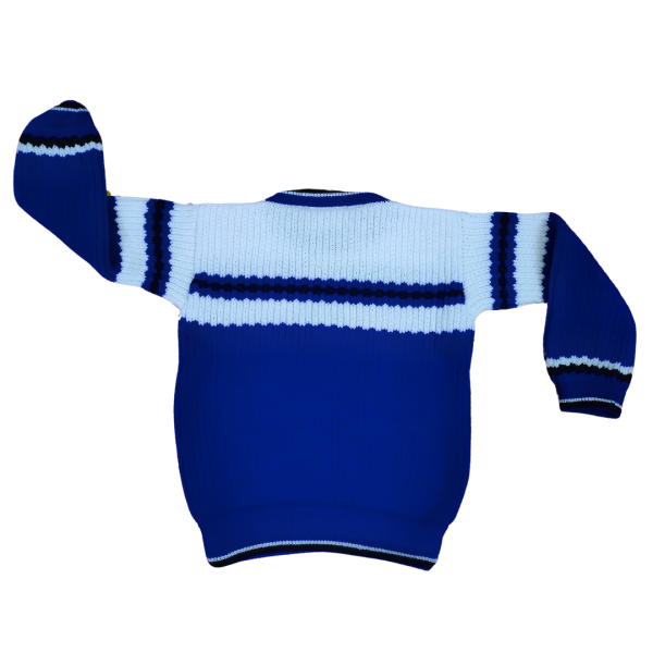 Blue and White Rabbit Woolen Sweater for Kids - Stylish Winter Wear