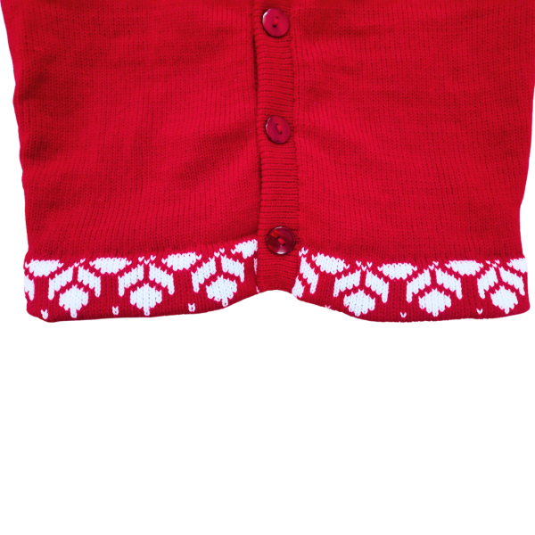 Trendy Maroon red Full Dotted Sleeve Round Neck Blouse