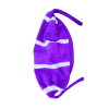 Purple and White Stripe Hand-Knitted bou tupi