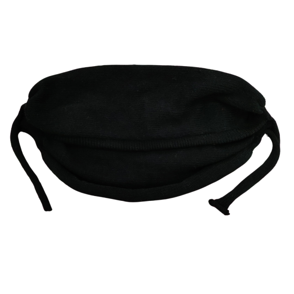 Black Bou Woolen Tupi with Matching Scarf for Women Free Size - Image 2