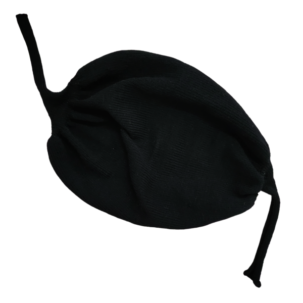 Black Bou Woolen Tupi with Matching Scarf for Women Free Size