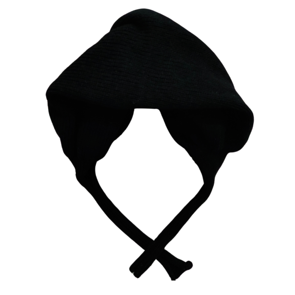 Black Bou Woolen Tupi with Matching Scarf for Women Free Size